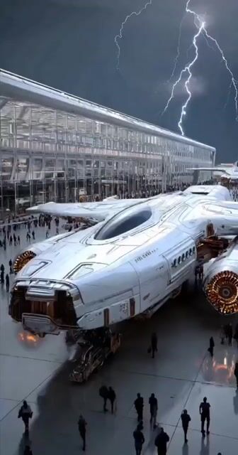 Futuristic Spacecraft Launch