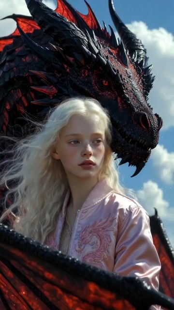 Girl and Dragon Cinematic Orbit