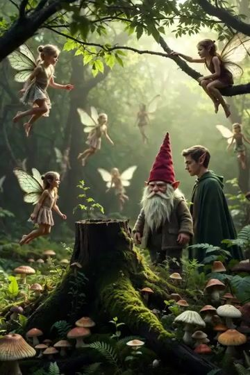 Whimsical forest scene video prompt